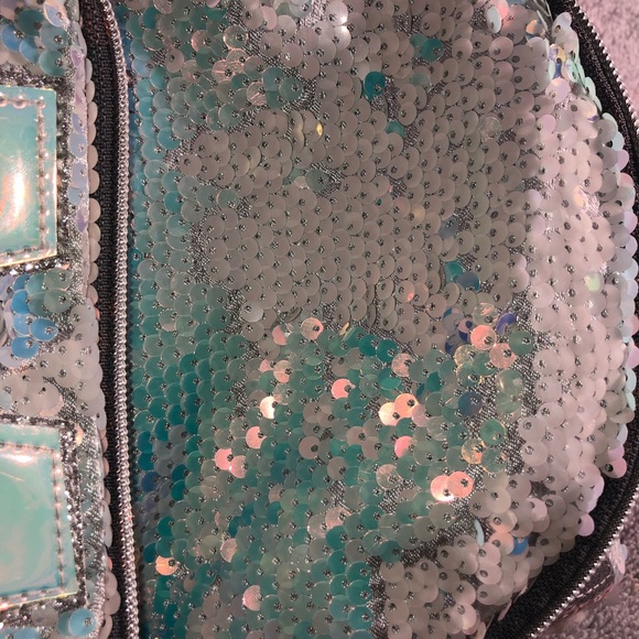 Letter M Justice Flip Unicorn Sequin Mini Backpack - Picture 2 of 5